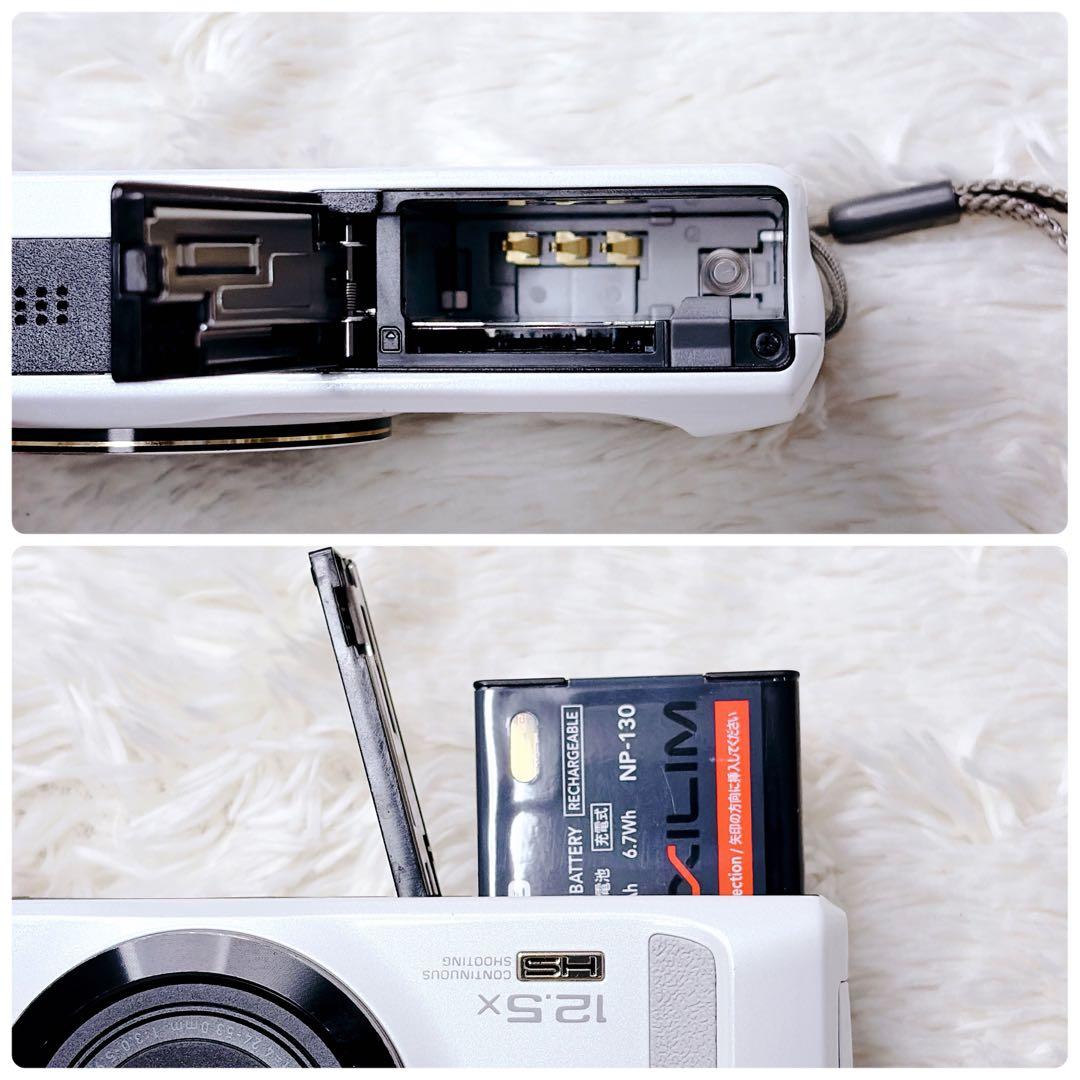 【外観極美品】CASIO EXILIM EX‐ZR200 ホワイト デジカメ