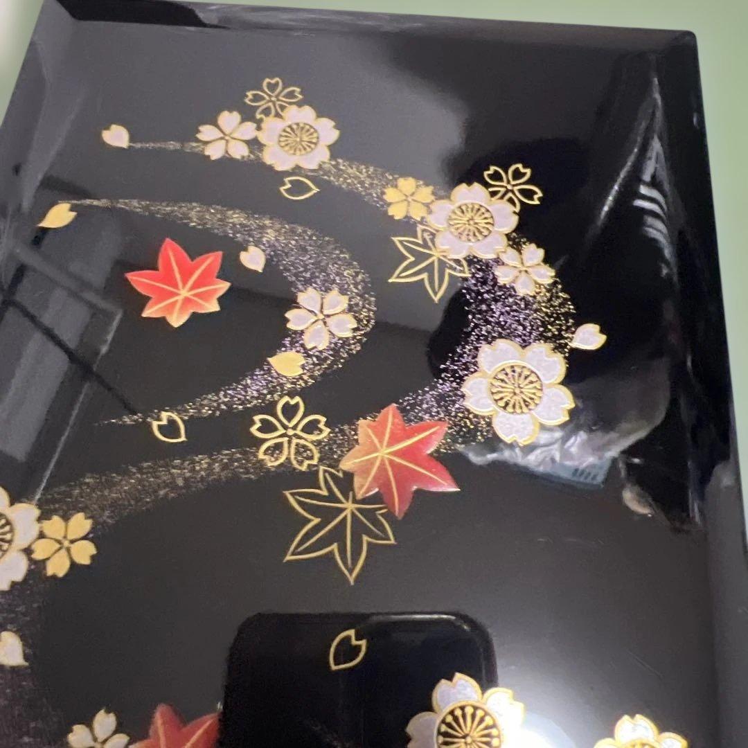 【希少年代物】高級漆器 電話帳＆ボールペンセット 金縁仕様 桜 紅葉 昇峰 銘入
