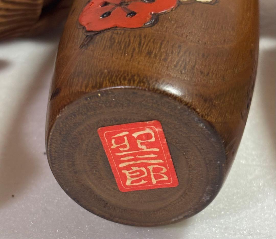 創作こけし 伝統的な木製こけし 6体 まとめ売り