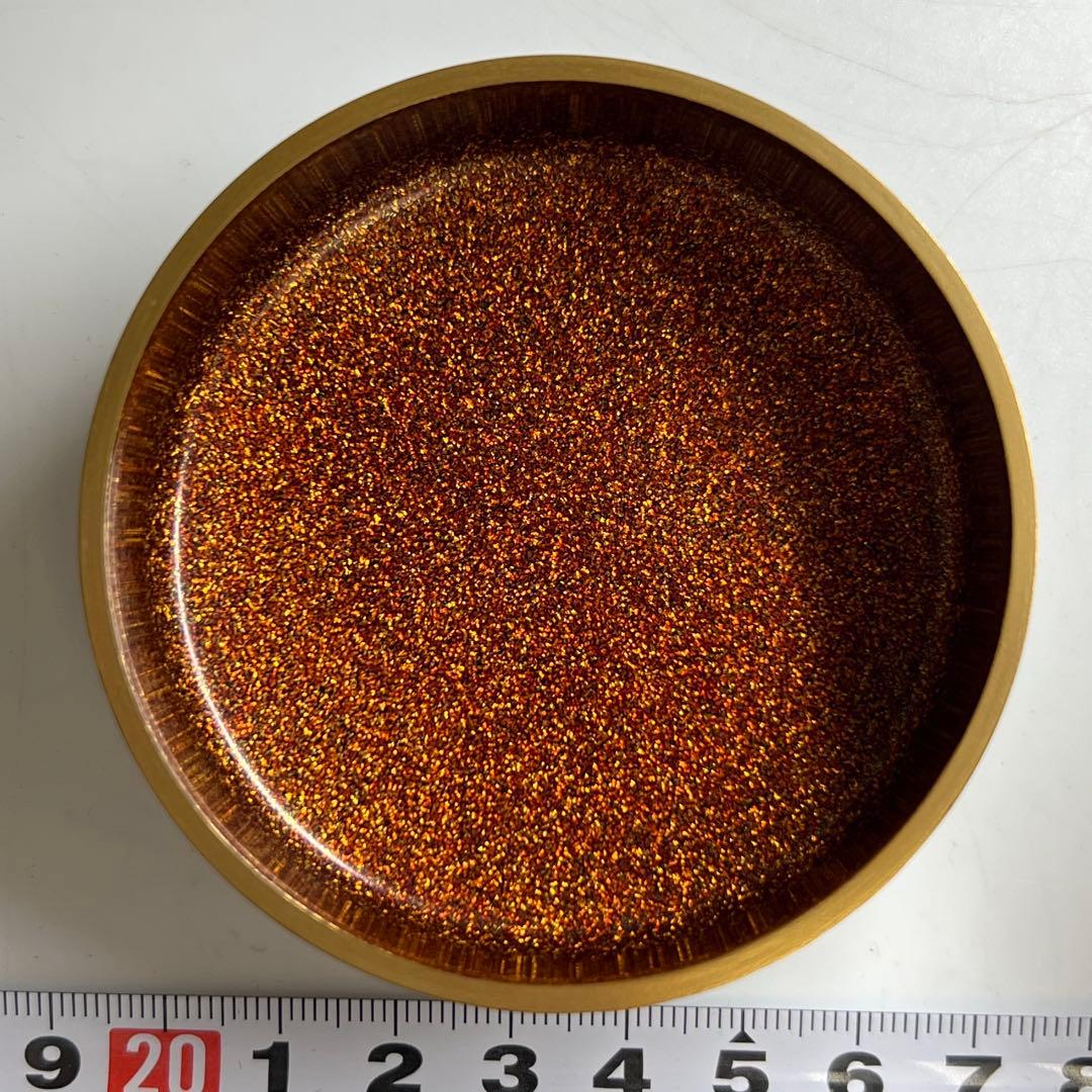 細川司光作 内梨子地海松貝蒔絵 大棗 共箱 東キ8-0329☆2F トニウヒ