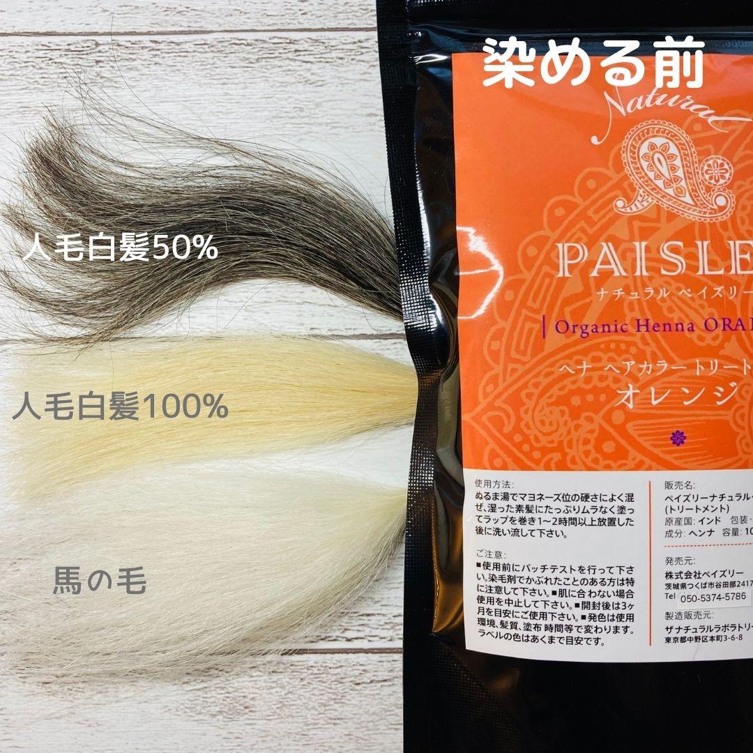 ヘナ白髪染め【最高AAAランク高品質ヘナ】ペイズリーオレンジ＆ブラウンセット