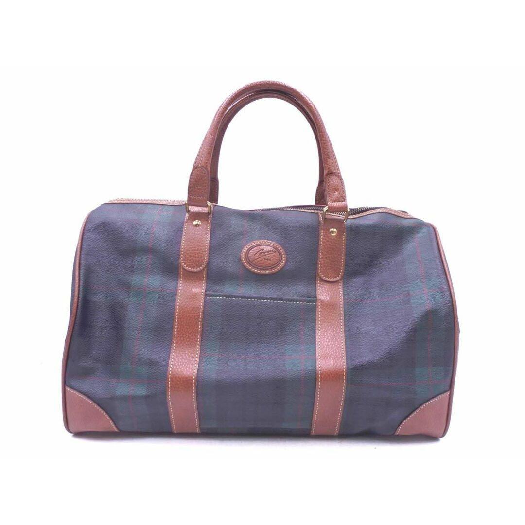 MARUEMU 2WAY Carven PARIS チェック ボストンバッグ