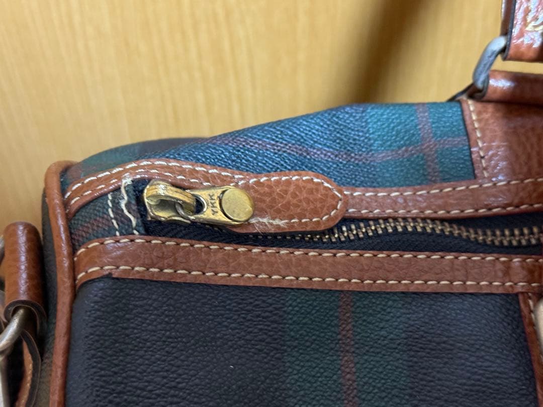 MARUEMU 2WAY Carven PARIS チェック ボストンバッグ