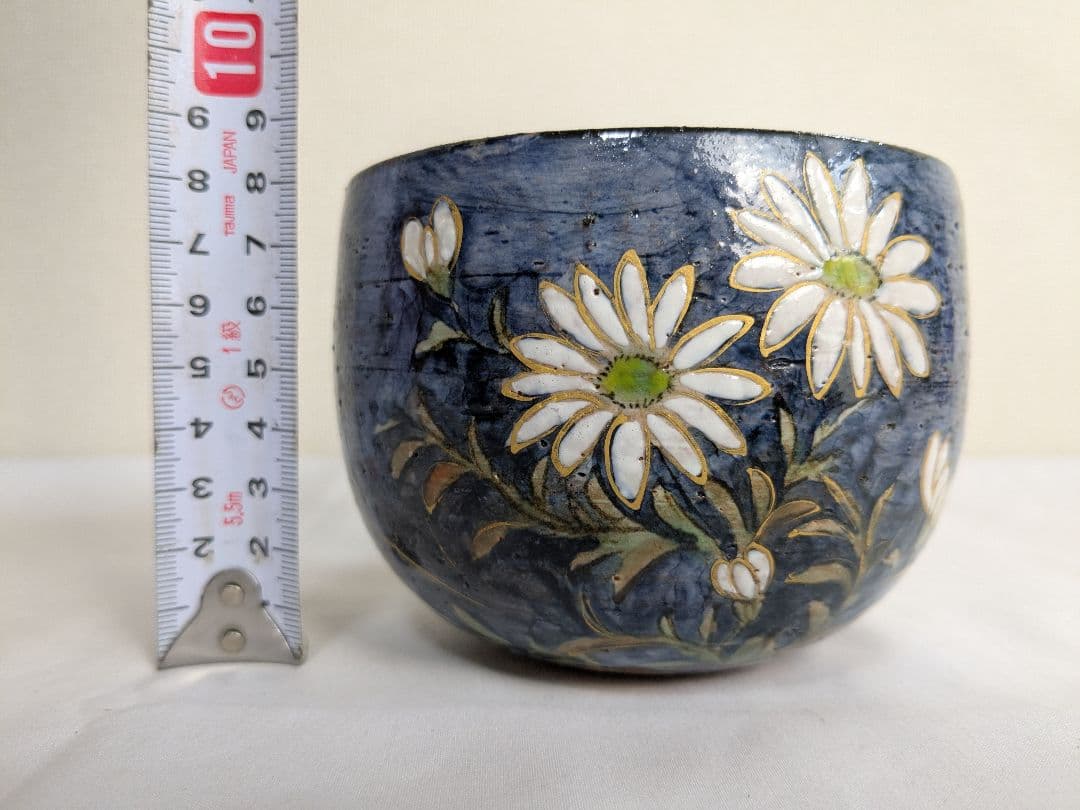 陶あん 清水焼 京焼 色絵付け お茶茶碗 1客