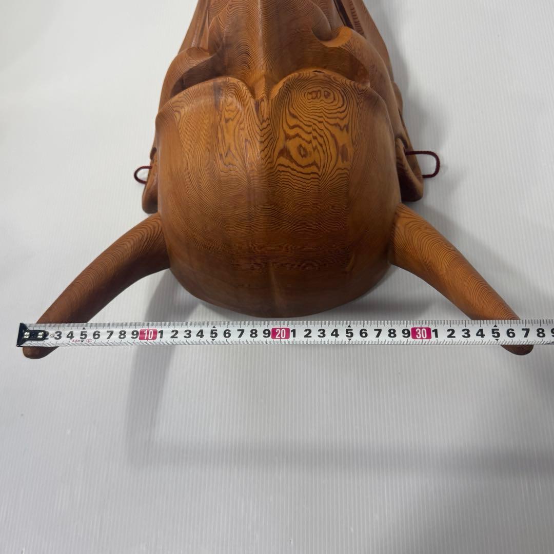 【極希少】 政落款 一刀彫 般若 能面 特大 木彫 迫力抜群約50cm逸品