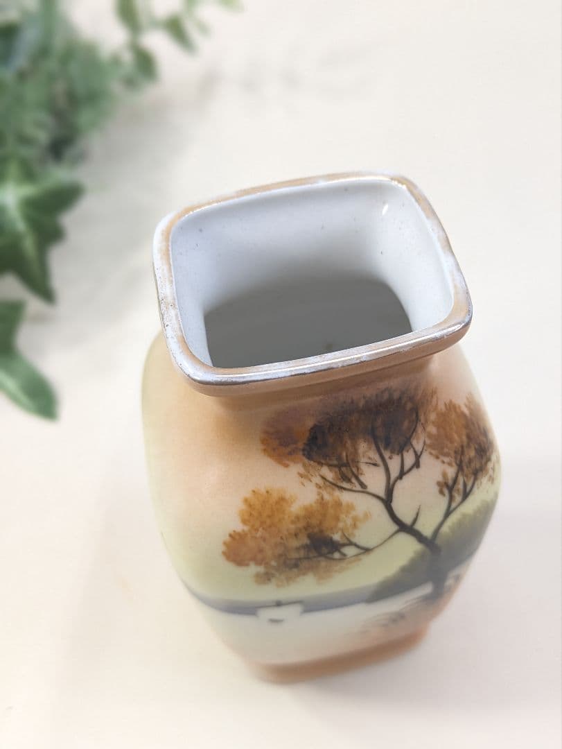 里帰りアンティーク オールドノリタケ 花瓶 ハンドペイント