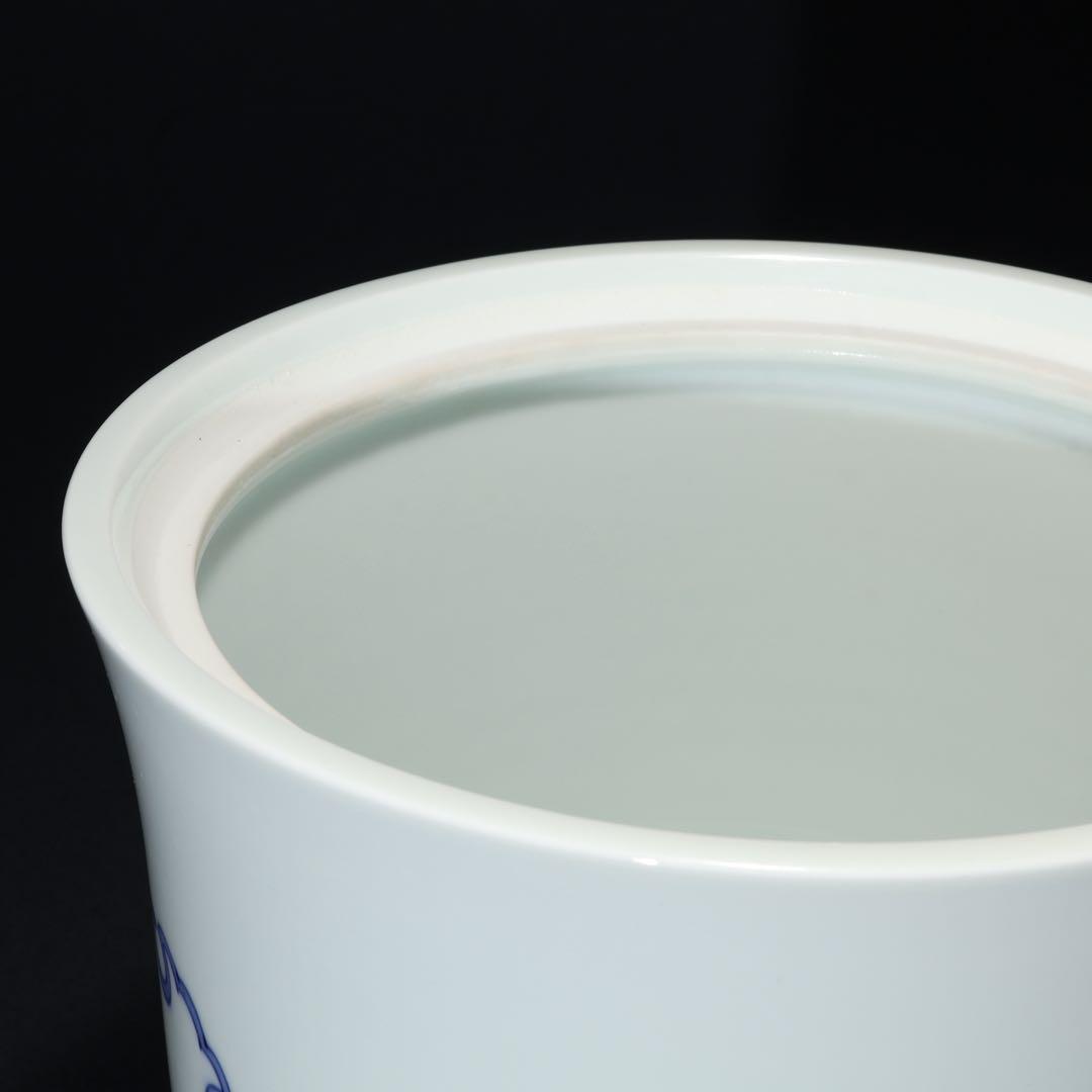【茶道具】水指　平戸白磁　雪輪　横石嘉助　共箱　美品　R1701