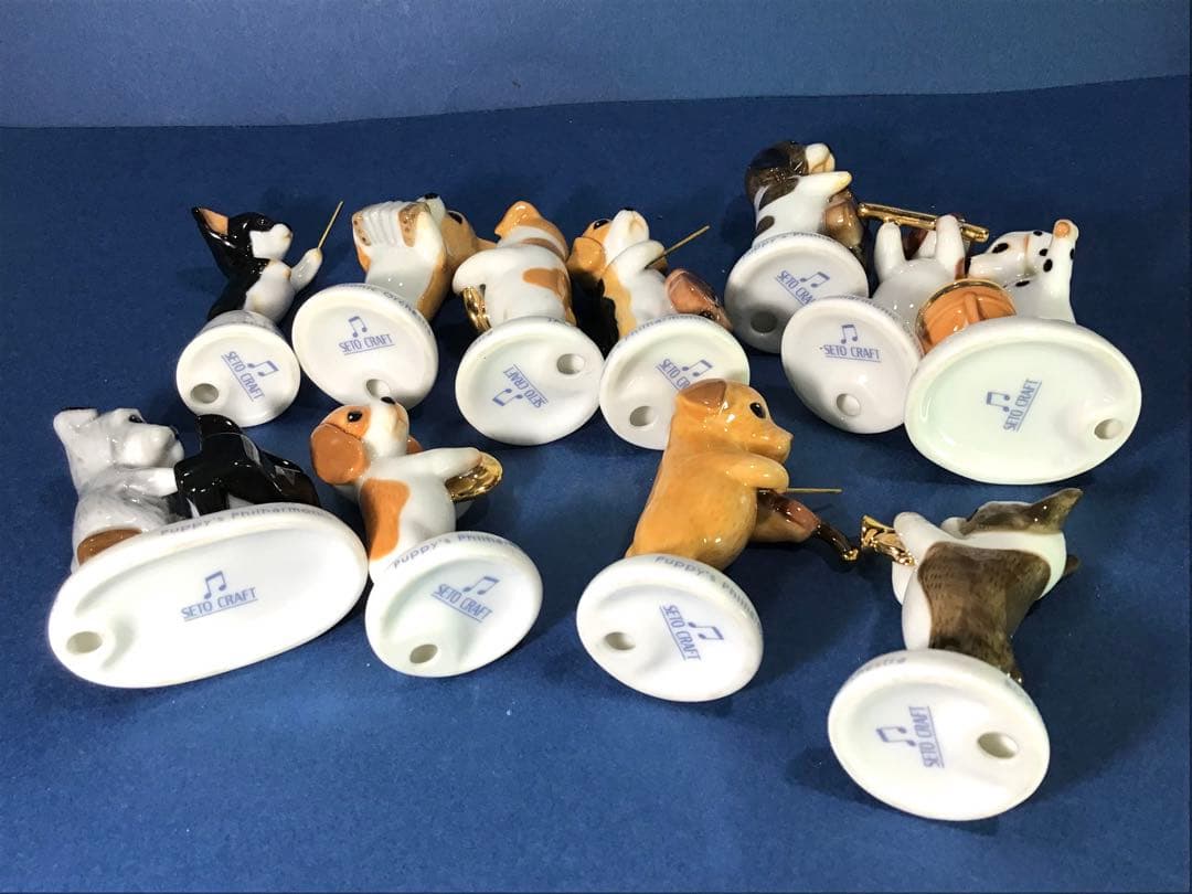 廃盤品 犬 セトクラフト パピーズフィルハーモニックオーケストラ 陶器 人形