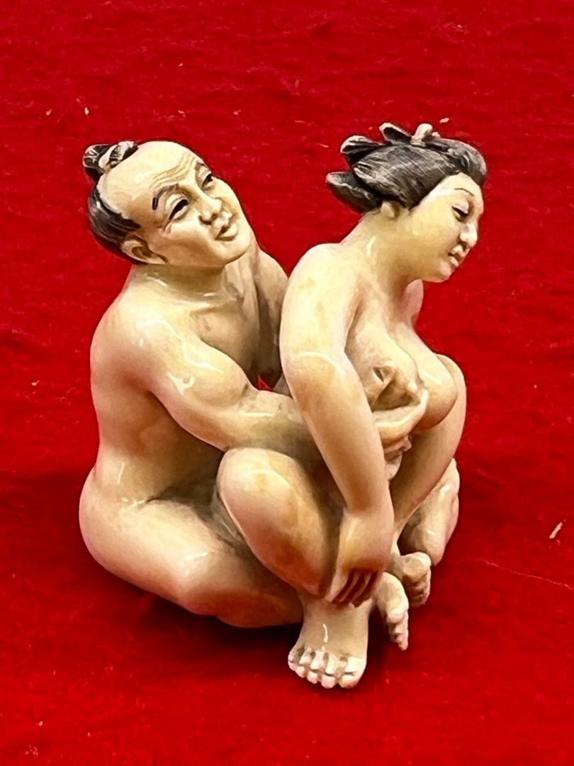 鈴坊 極上『浮世絵春画』 根付 　　（提げ物 /緒締め /重さ：22g