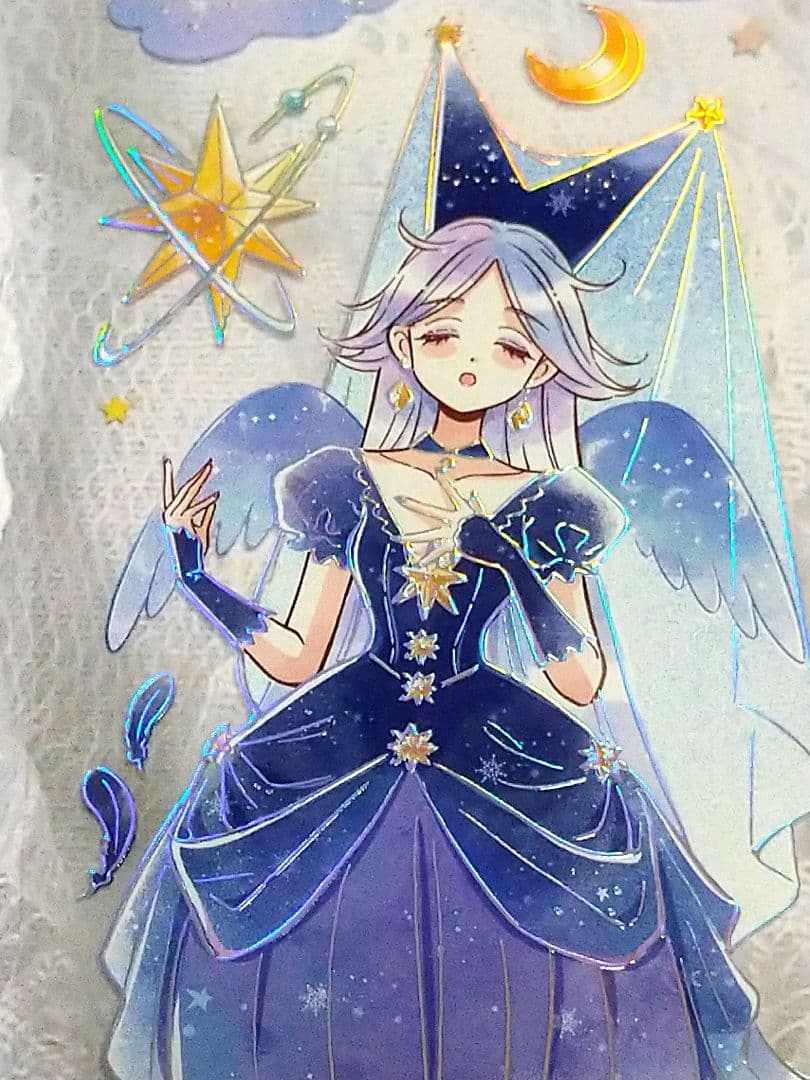 J634＃星月篇章(烫镭射银)当季限定切り売り海外人物マステ女の子