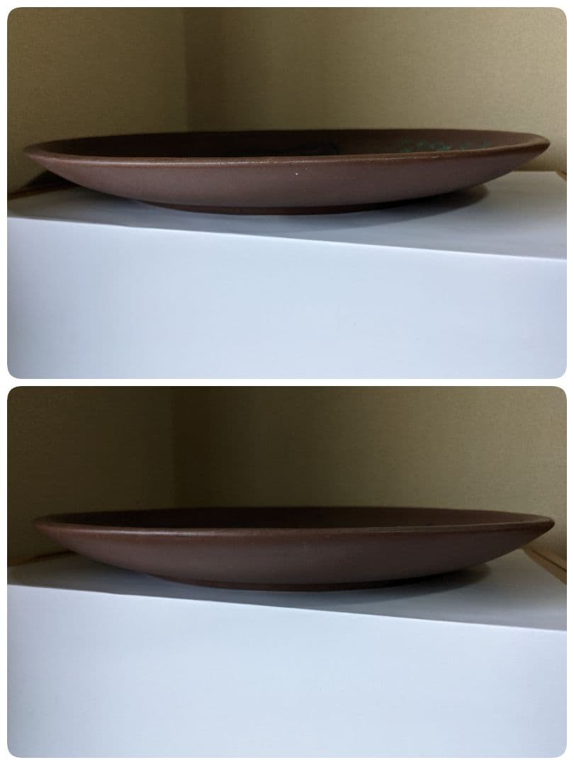 ♦中国美術品 レア物 類品少数 中国 宜興窯 紫砂 劃花画花 飾り皿 骨董品