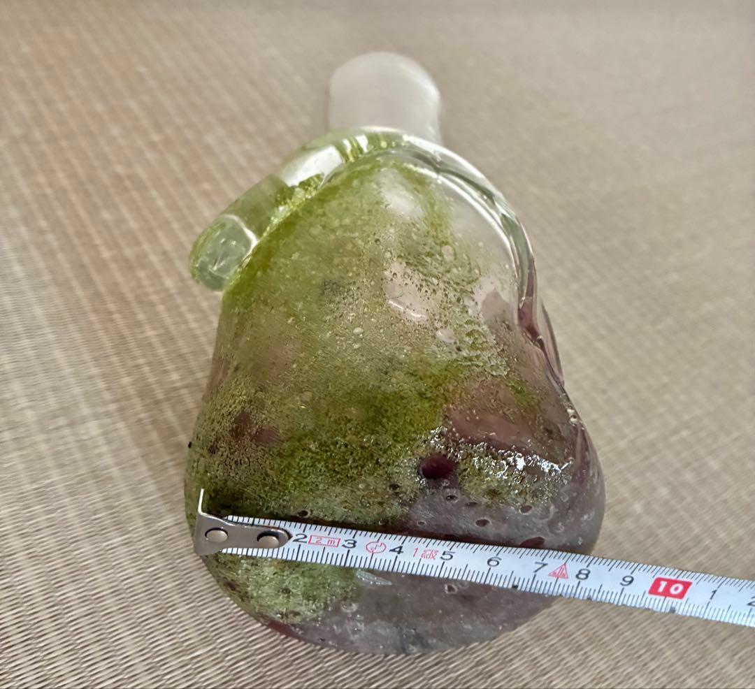 稲嶺盛吉　沖縄　現代の名工　泡ガラス　花瓶　希少　刻印　送料込み　匿名配送
