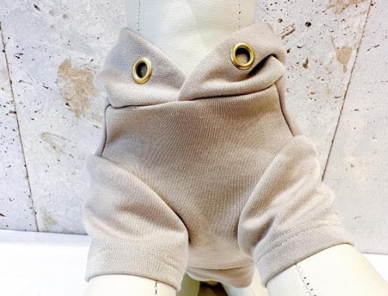 【DENIM ROSE】完売品✿小型犬用プードルワッペンパーカー ベージュM