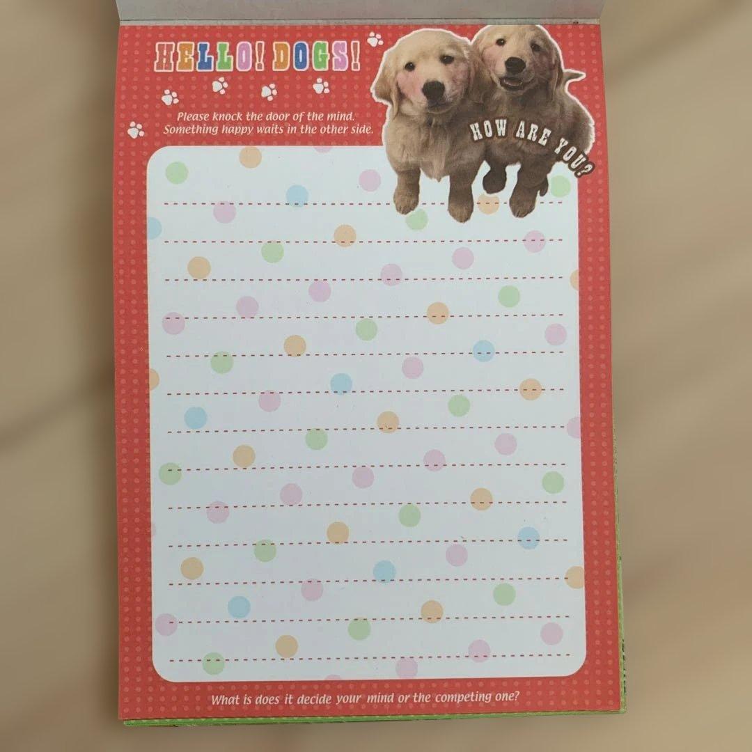 平成レトロ　激レア　クーリア　hello！dogs！　犬　シール付き　メモ帳
