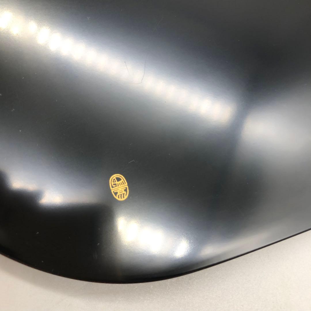 新品未使用箱入り京都老舗漆器専門店象彦小判盆千鳥波30cm高級伝統工芸品