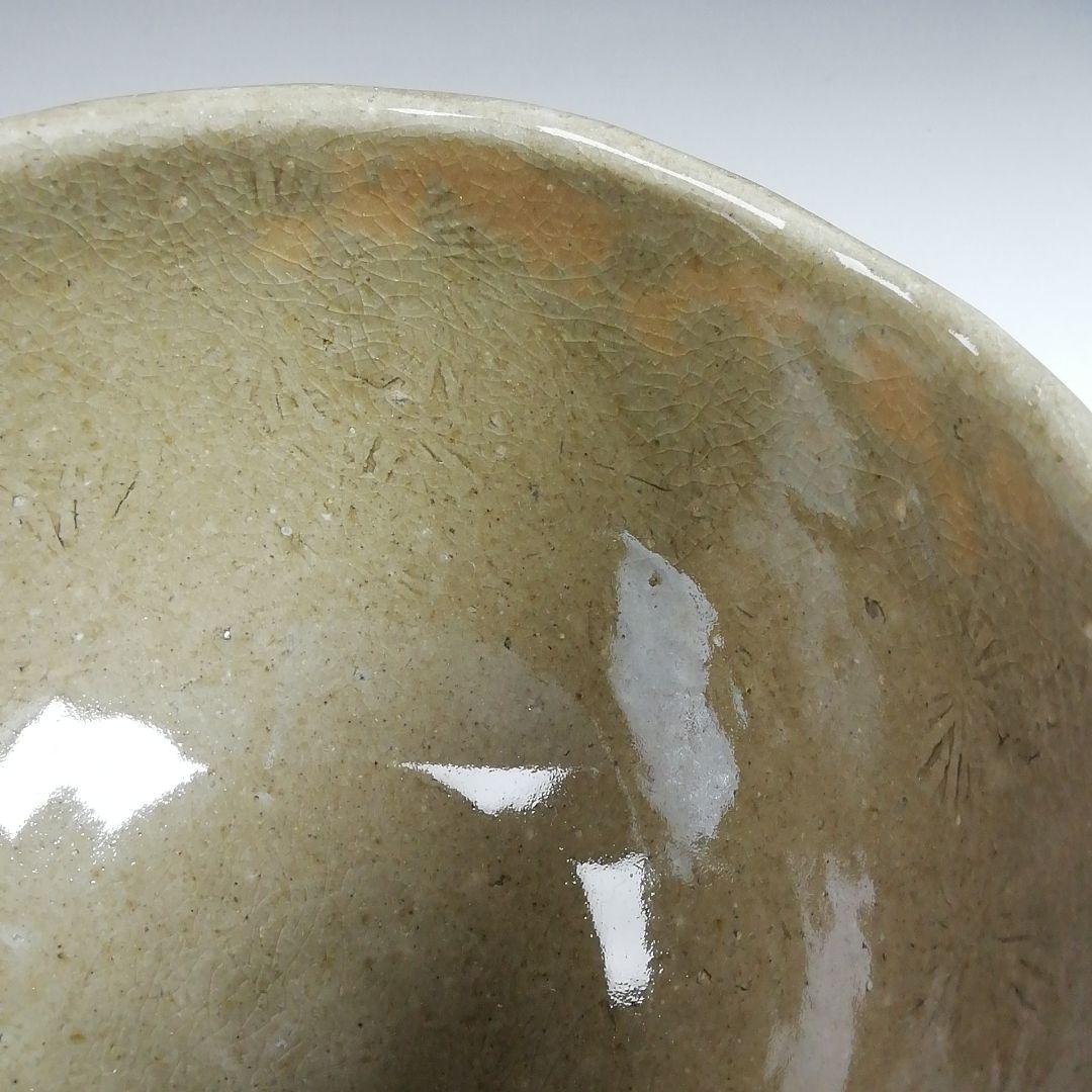 Ｗ３７３　茶碗　『虫明焼』『黒井千佐 作』　共箱　抹茶碗　茶道具