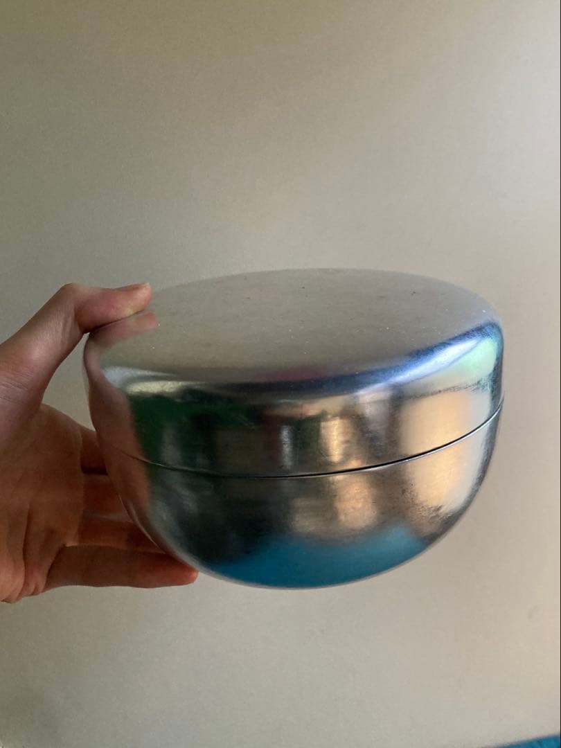 古道具　銀塗菓子盆　漆器