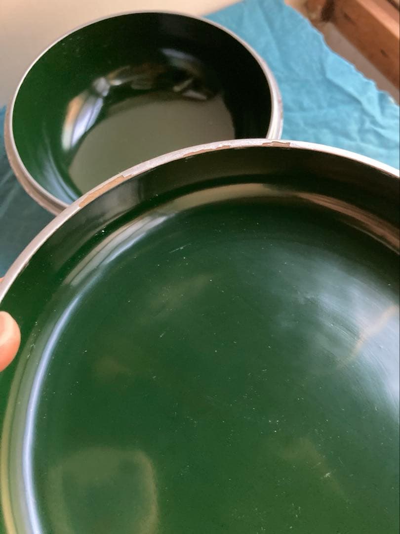 古道具　銀塗菓子盆　漆器