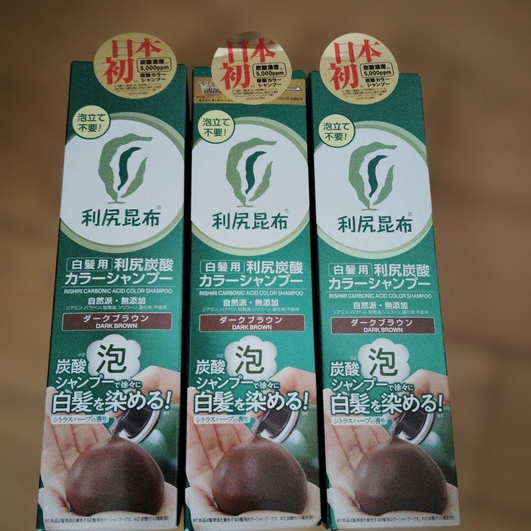 利尻炭酸カラーシャンプー ダークブラウン　新品