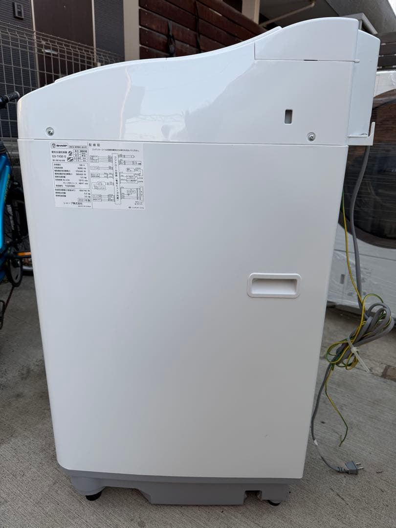 【美品】SHARP 乾燥機能付洗濯機 ES-TX5E-S 5.5kg