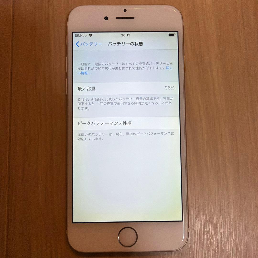 Apple iPhone6 simフリー　電池パフォーマンス96%