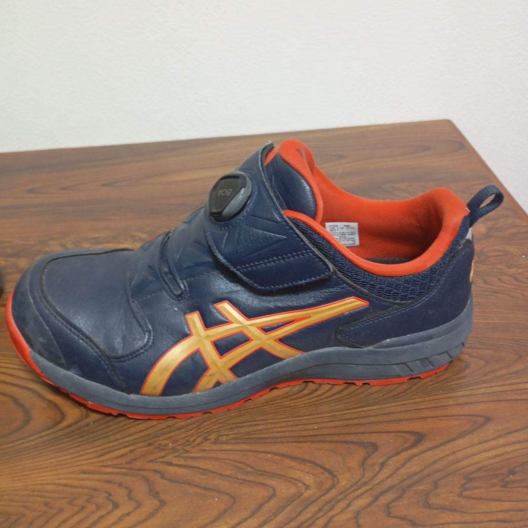ASICS CP307ア シックス 安全靴 ネイビー/オレンジ BOA