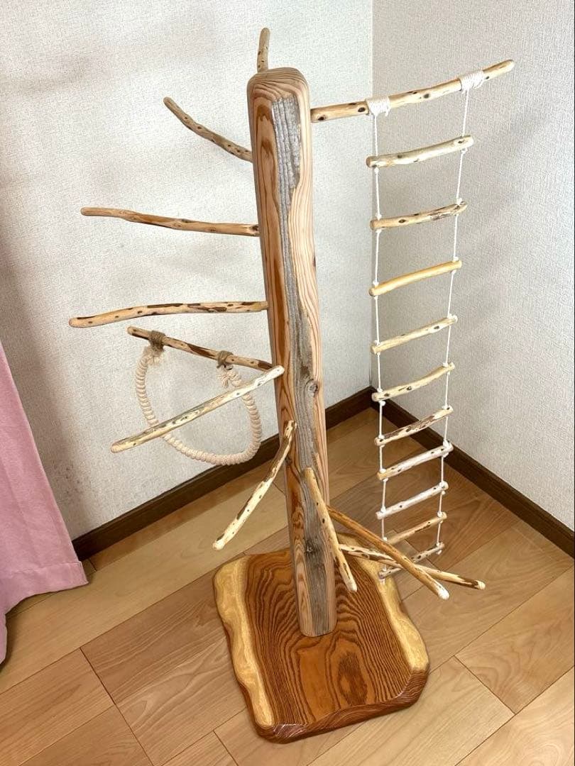 【中型鳥用】螺旋状スイスイ登れる♬バードアスレチック