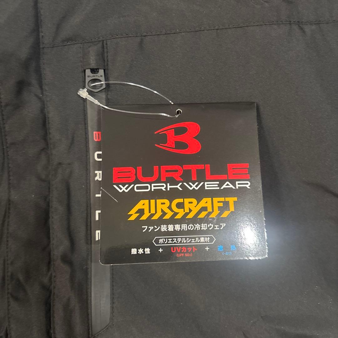 BURTLE 2066 エアークラフト　空調服　半袖 XLブラック　サイドファン