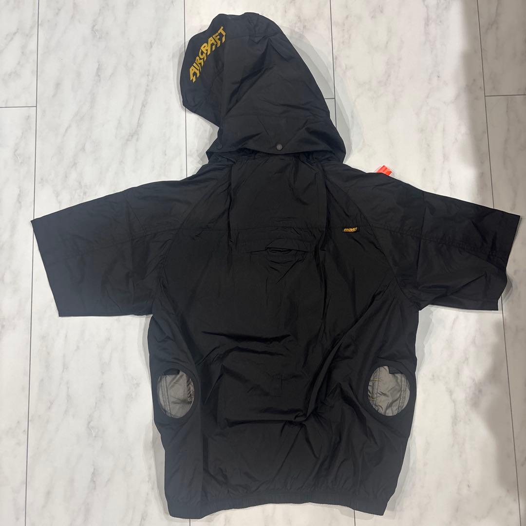 BURTLE 2066 エアークラフト　空調服　半袖 XLブラック　サイドファン