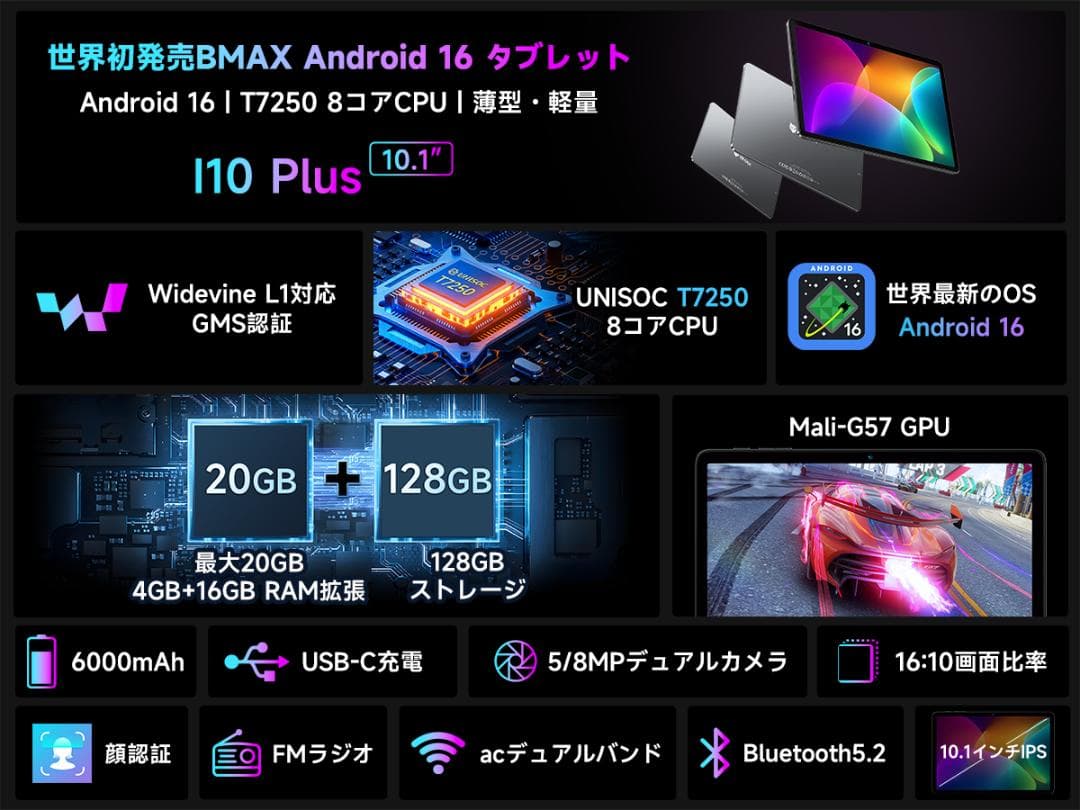 ✨美品✨最新版10インチタブレット✨ BMAX♡I10 Plus RAM20✨