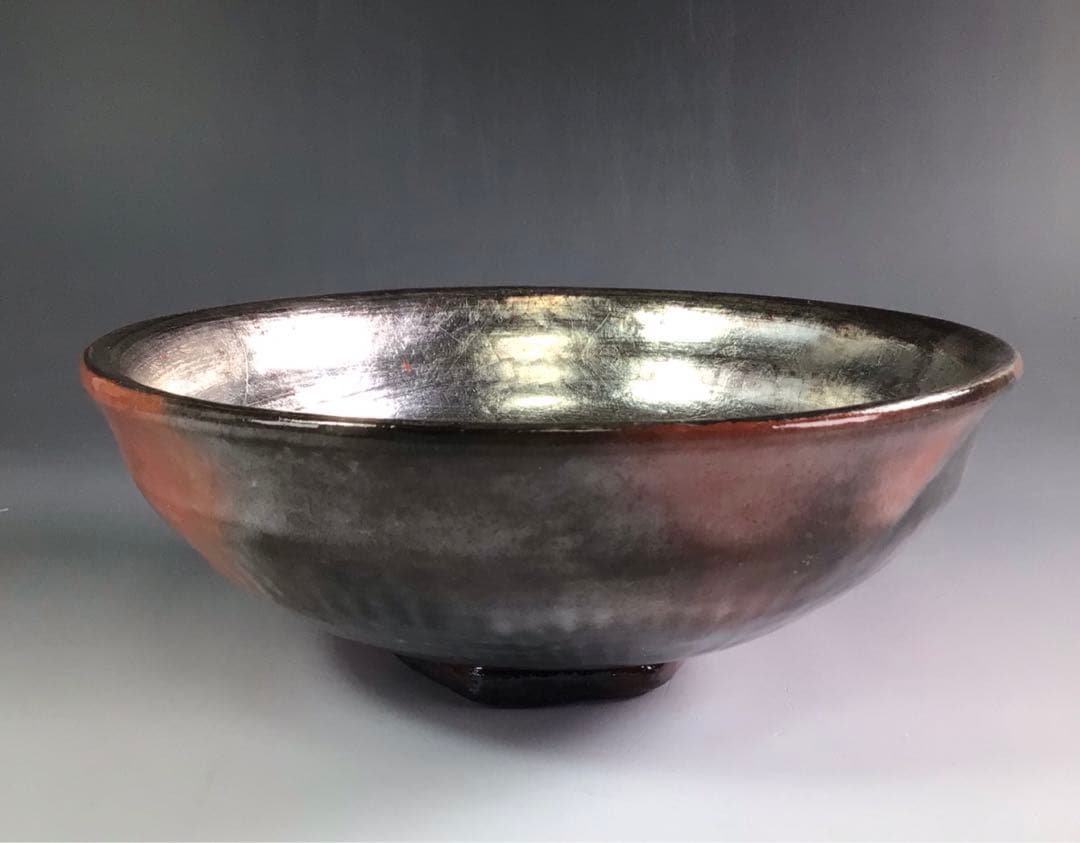 Ｒ６８８　嶋台茶碗　『桂窯造』『金銀一双』　共箱　茶道具
