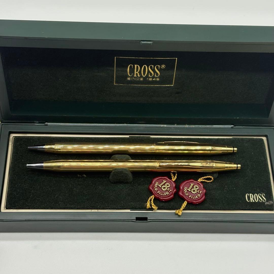CROSS クロス 1/20 18KT コーティング ボールペン　シャープペン