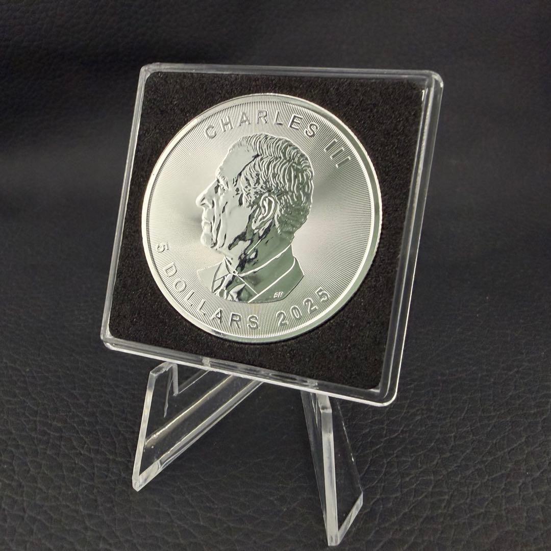 メイプルリーフ 銀貨 カラー ステンドグラスホース 1オンス 1oz 鑑賞ケース
