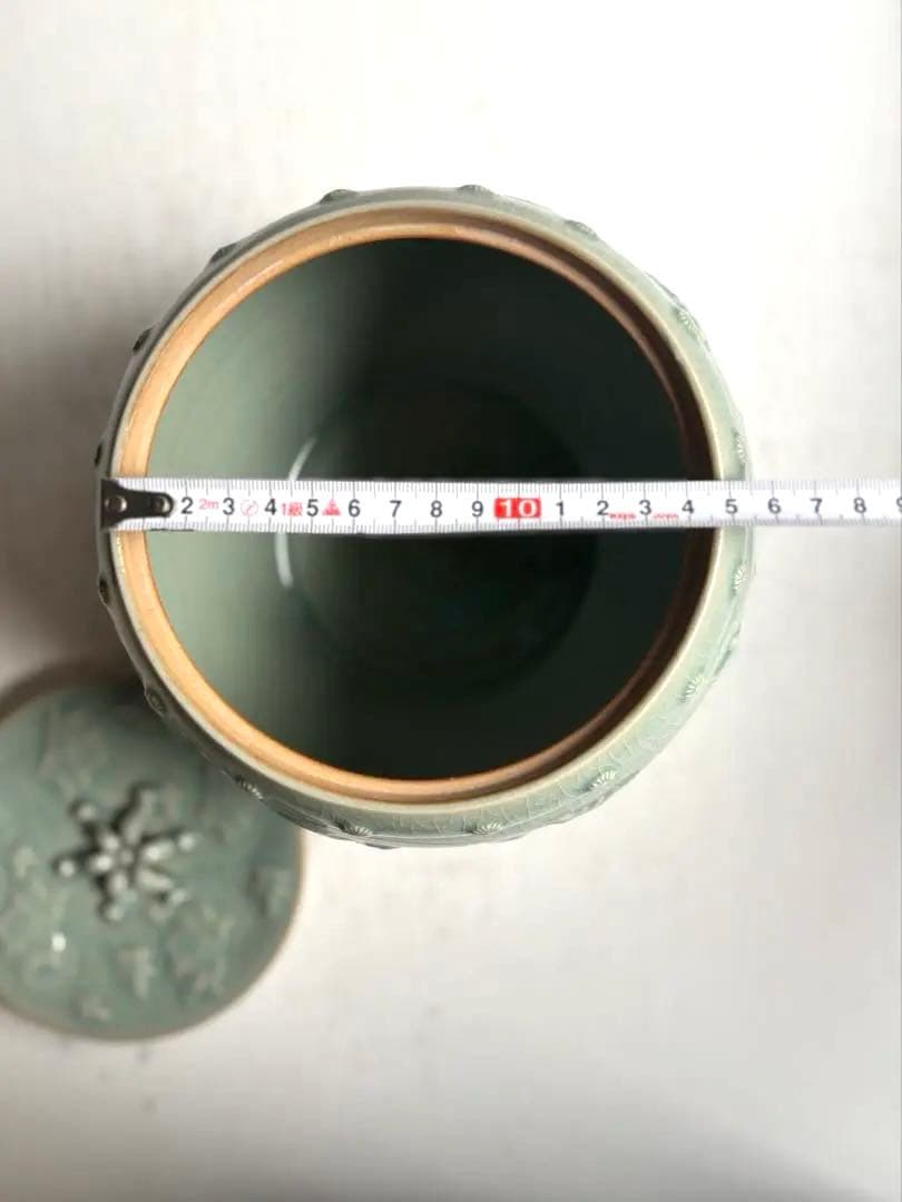 913 湖巖美術館所藏 東國窯 赫山方澈柱作 草蔓文高麗青磁水指 茶道具 高島屋
