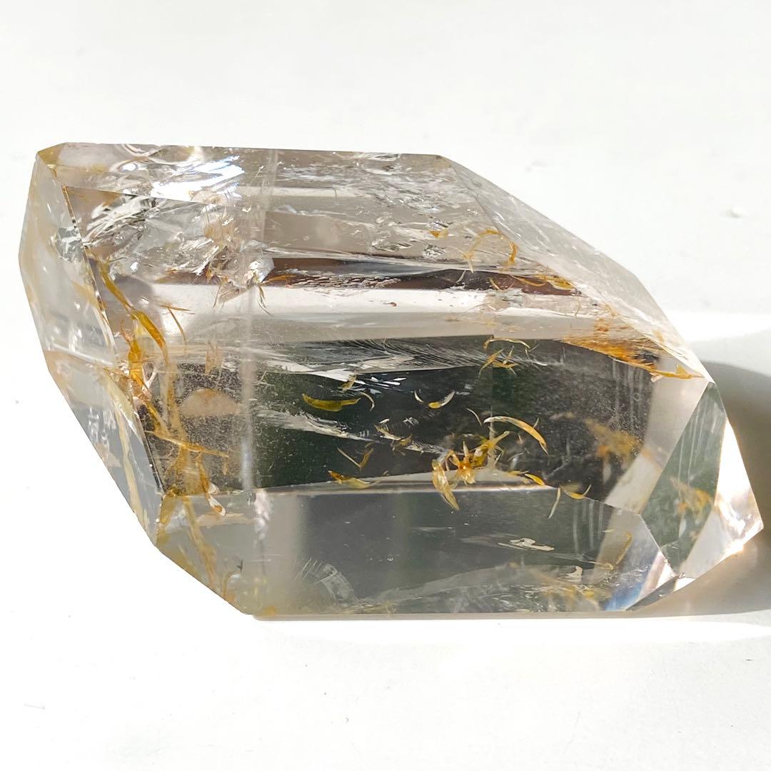 【 ネパール産 虹入り ヒマラヤ 水晶 ゴールデンヒーラー フリーカット 】