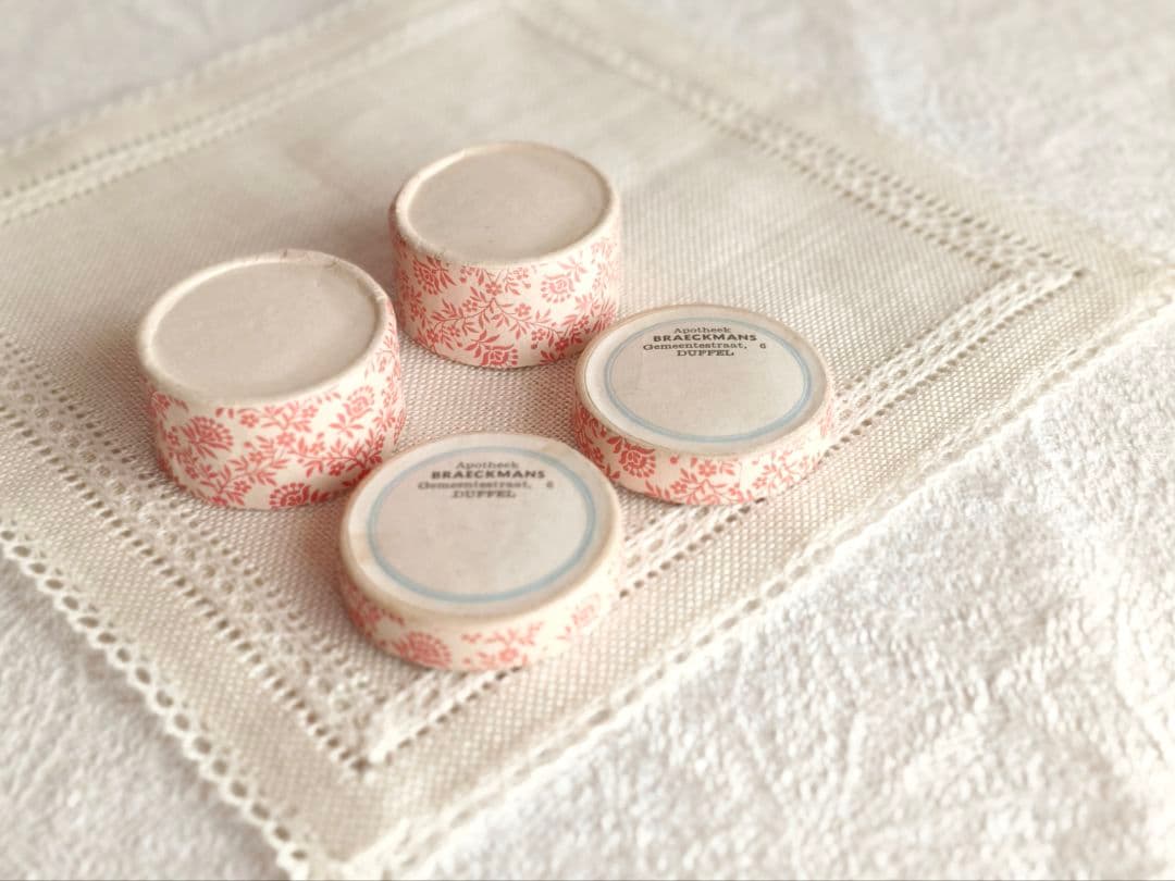【プップさま】vintage mini box ❀ 小さなラウンド型 ボックス