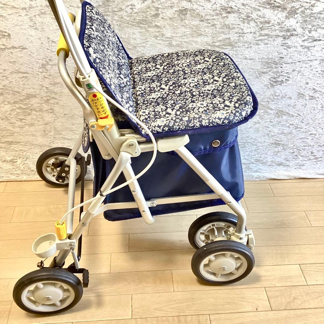 座れるシルバーカー ウィズワン ライトミニM 耐荷重100kgバッグ収納12kg