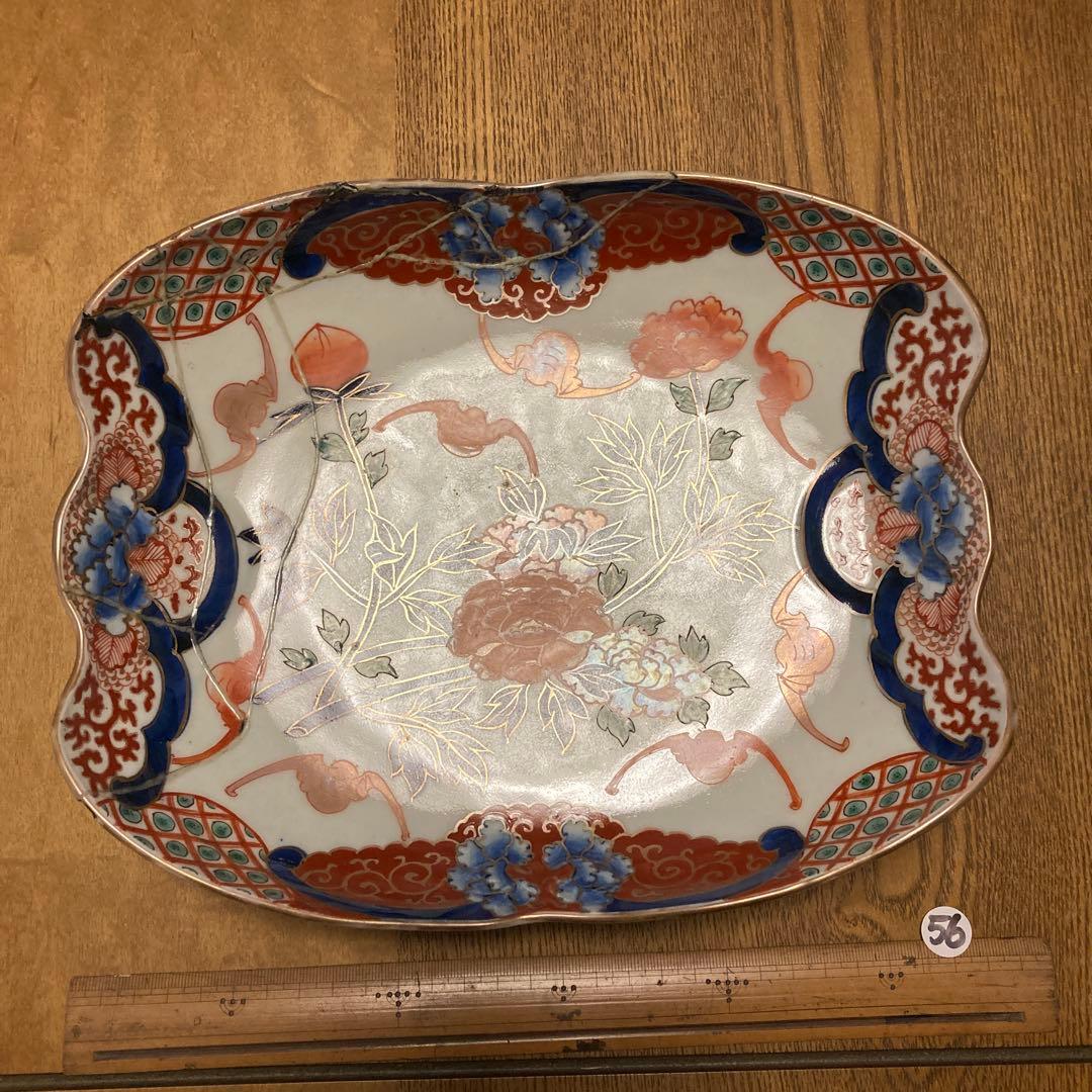 NO.56 骨董　大皿　265mm リペア品