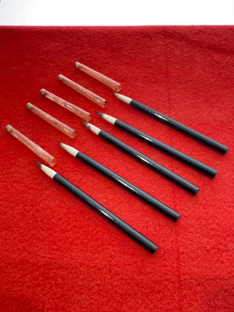木製 硯箱 筆・墨付き 収納式