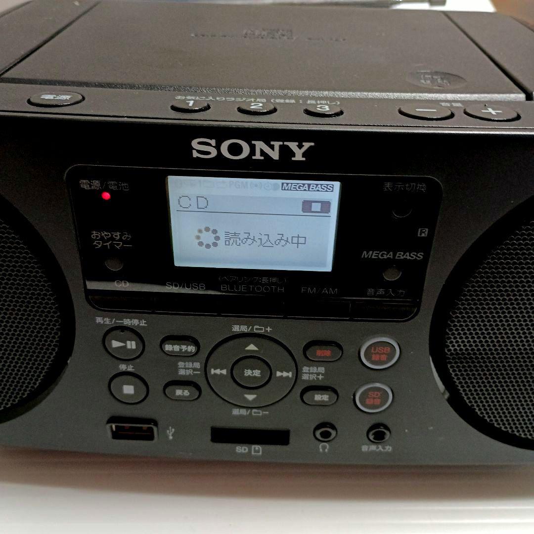 SONY ZS-RS80BT ポータブルCDプレーヤーリモコン説明書付