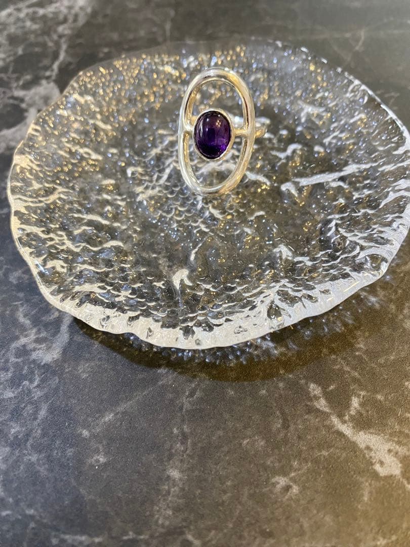 ハンドメイド　シルバーリング　アメジスト