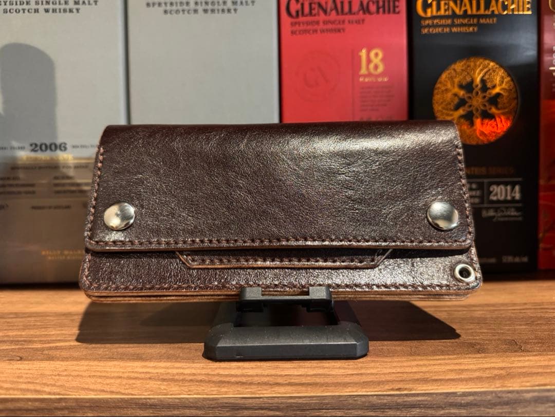 トラッカーウォレット　長財布　ブルチャートルシード ブラウン