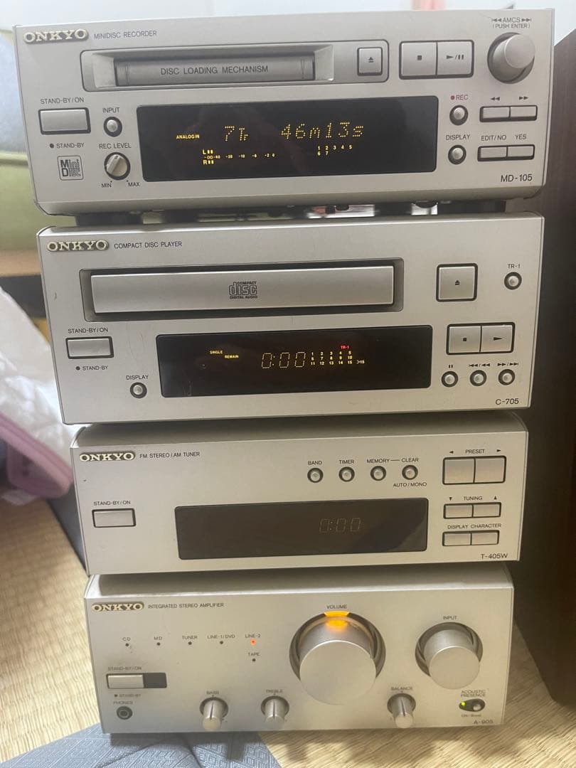 ONKYO 2ウェイスピーカーセット ブラウン