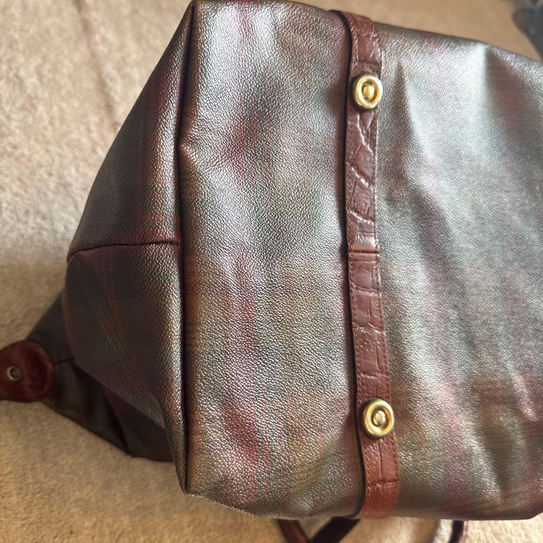 美品Mulberry ボストンバッグ 赤茶　マルベリー ￼英国製　ラグジュアリー