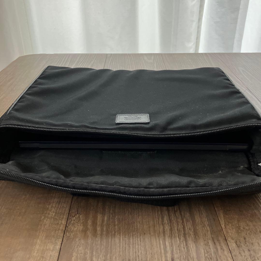 COACH 黒 ナイロン ノートPCケース