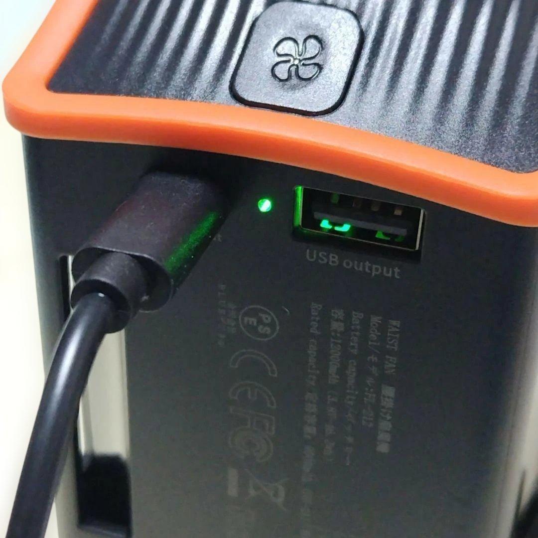 33*腰掛け扇風機 携帯充電器機能 24時間稼働 静音 強風 熱中症対策 黒