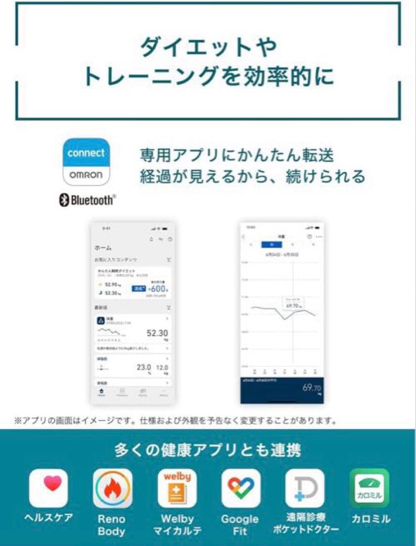 オムロン 体重 体組成計 HBF-230Tスマホ連動 体脂肪率 BMI骨格筋率