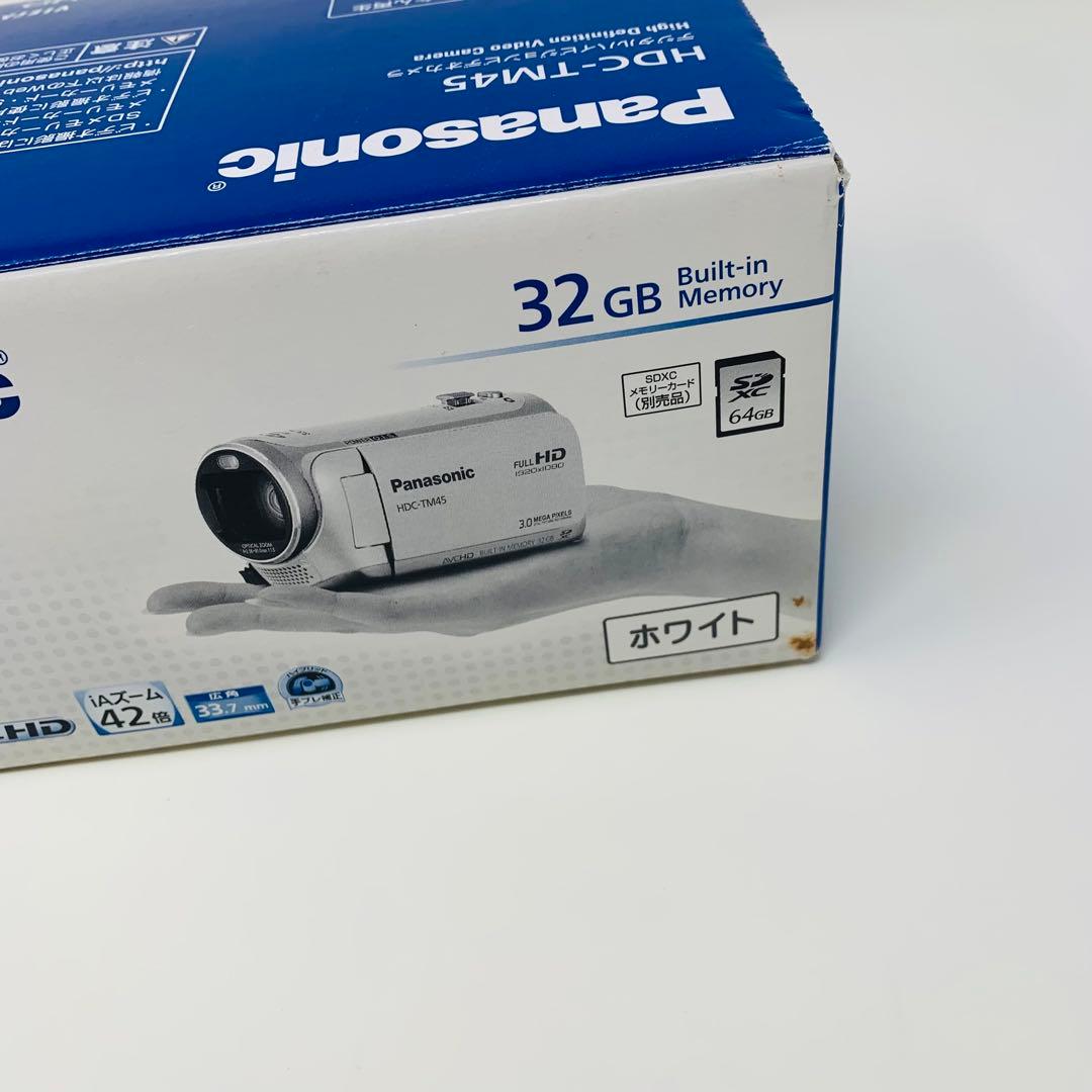 Panasonic HDC-TM45-W ビデオカメラ　動作品　パナソニック