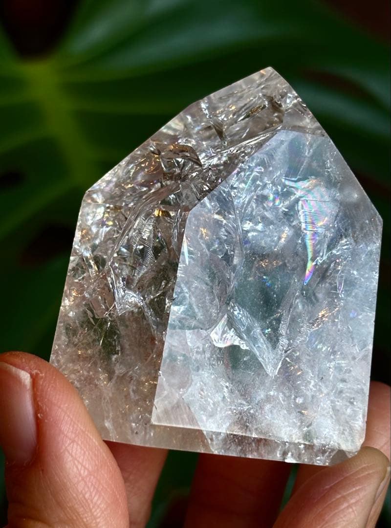 クラック水晶　天然水晶ポイント　ブラジルバイーア産　ツーソン新着　インテリア鉱物