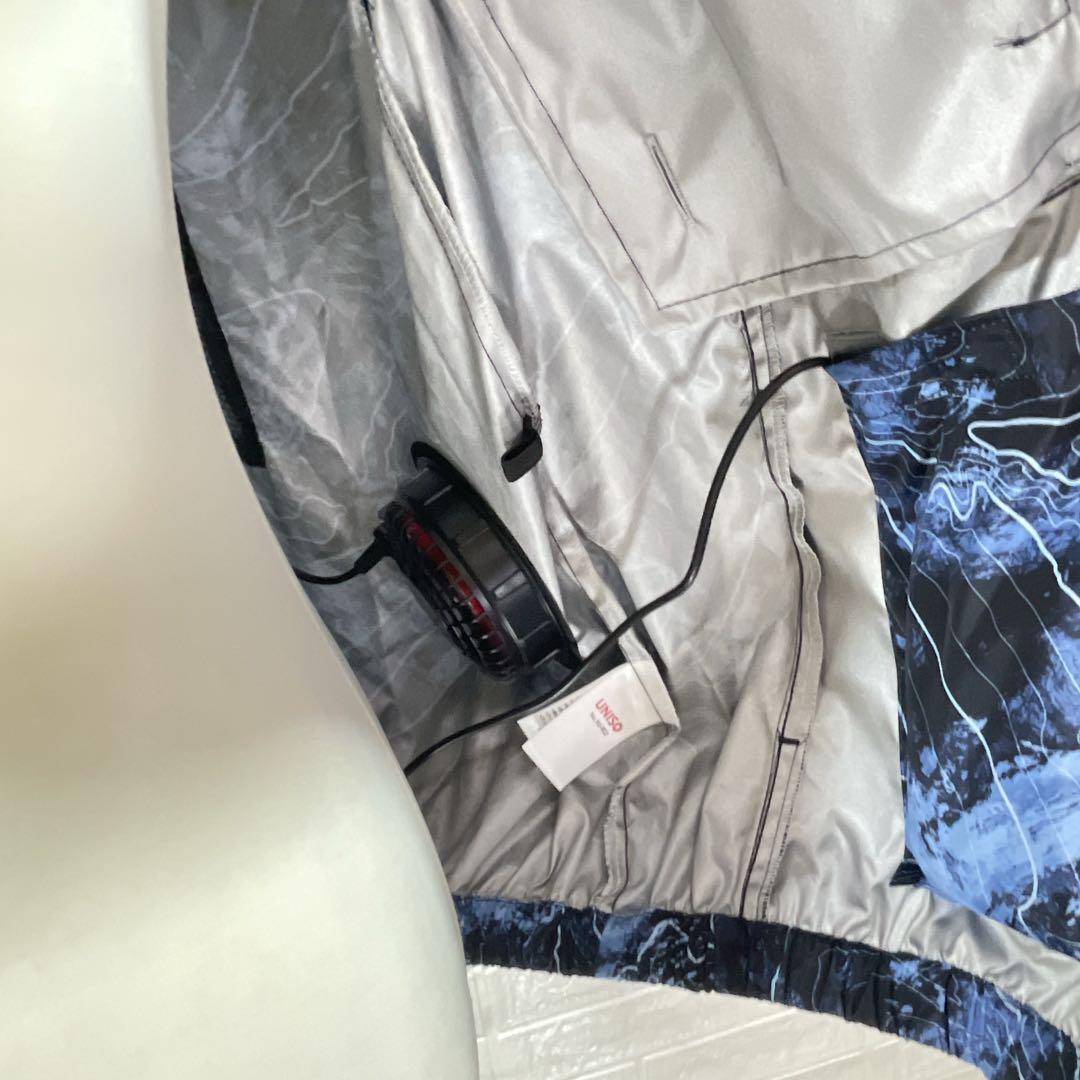 UNISO 空調服 ベスト ファンユニット＋バッテリー付きセット【M〜L】ブルー